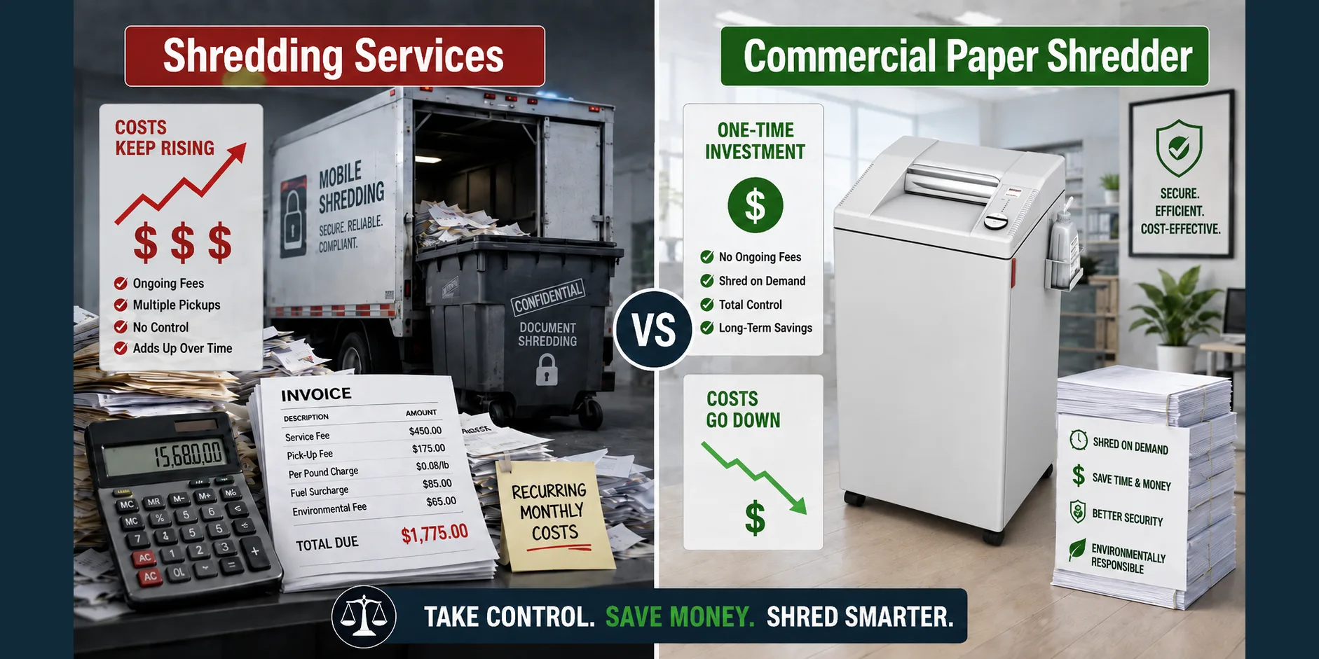 Shredding Service vs. Buying a Shredder: What Actually Costs Less?