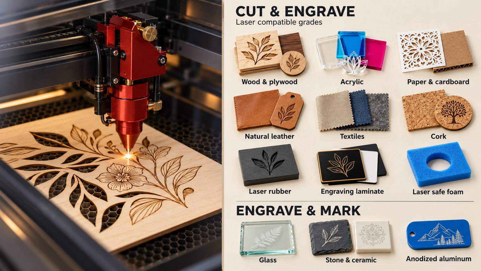 What Can a CO2 Laser Cut and Engrave? A Materials Guide for Print and Sign Shops